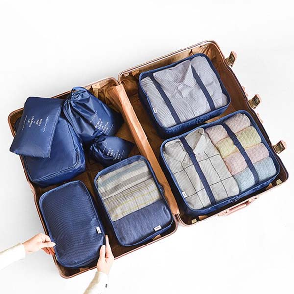 Kit organizador de maleta azul marino
