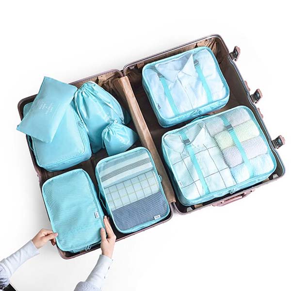 Kit organizador de maleta turquesa – Tu Estilo Viajero